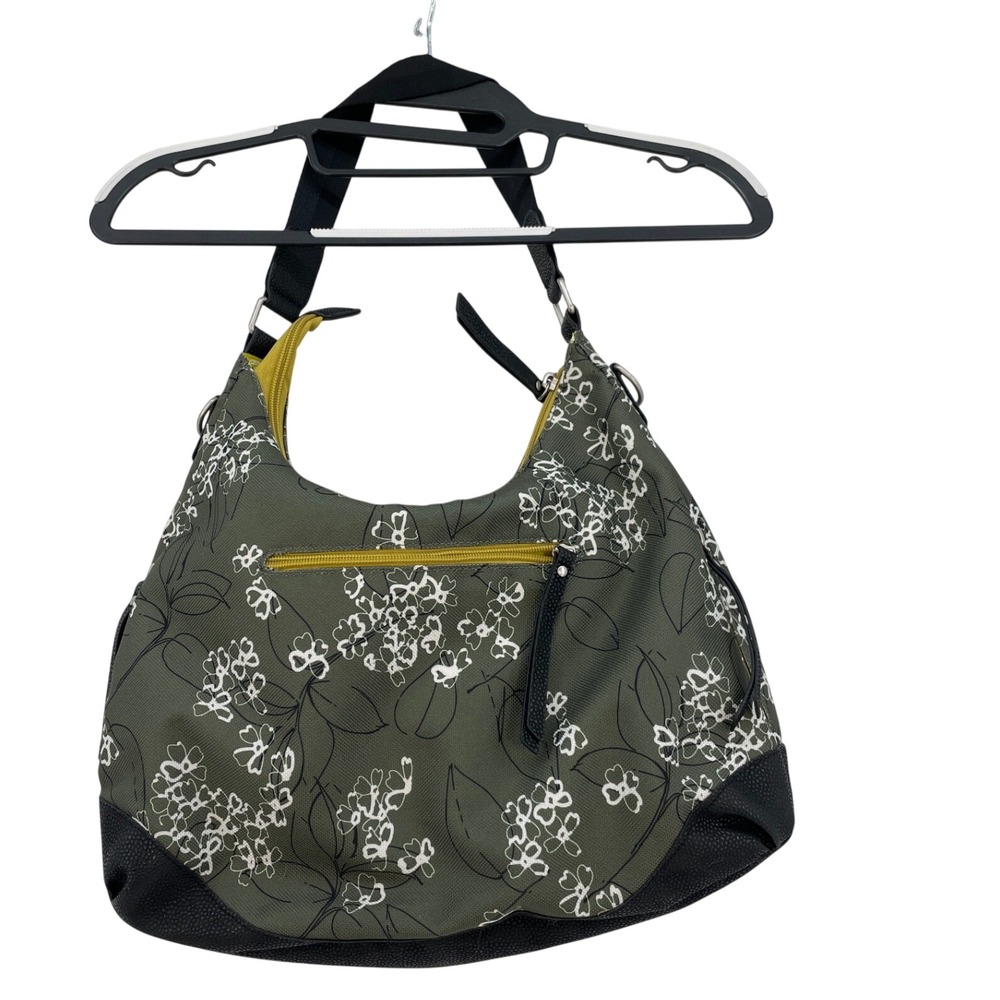 Haiku Cyclepet Olive Green Floral Hobo Shoulder Bag Eco Friendly Travel Purse